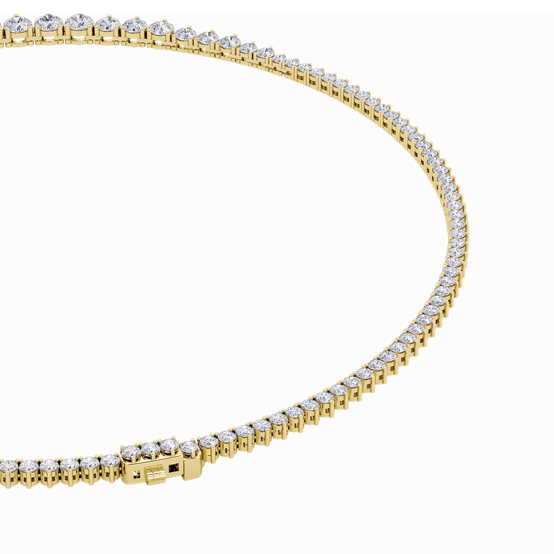 10 Cttw Graduated Tennis Necklace in 14K White Gold