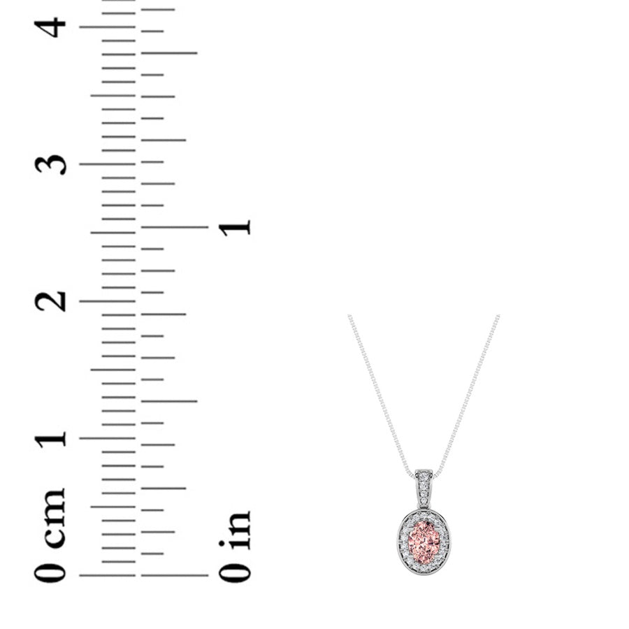 1.3CTW Oval Shaped Lab Grown Diamond (F/VS) Pendant in 14K Gold