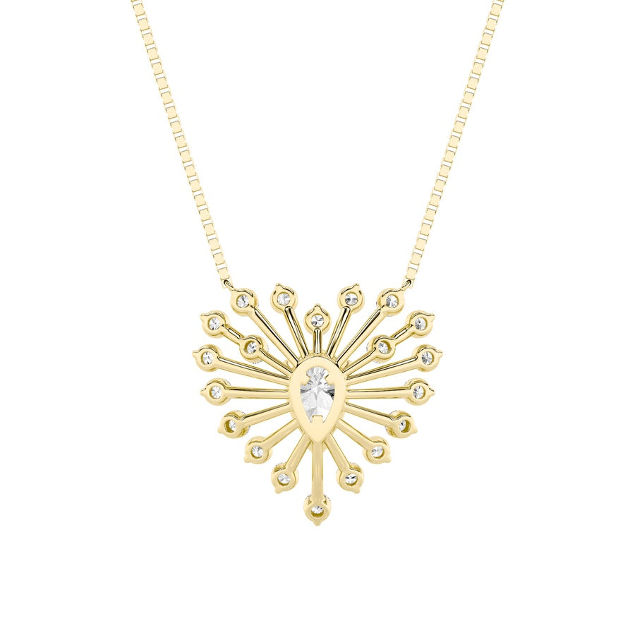 1.5CTW Pear Shaped Lab Grown Diamond (F/VS) Astralis Necklace in 14K Gold