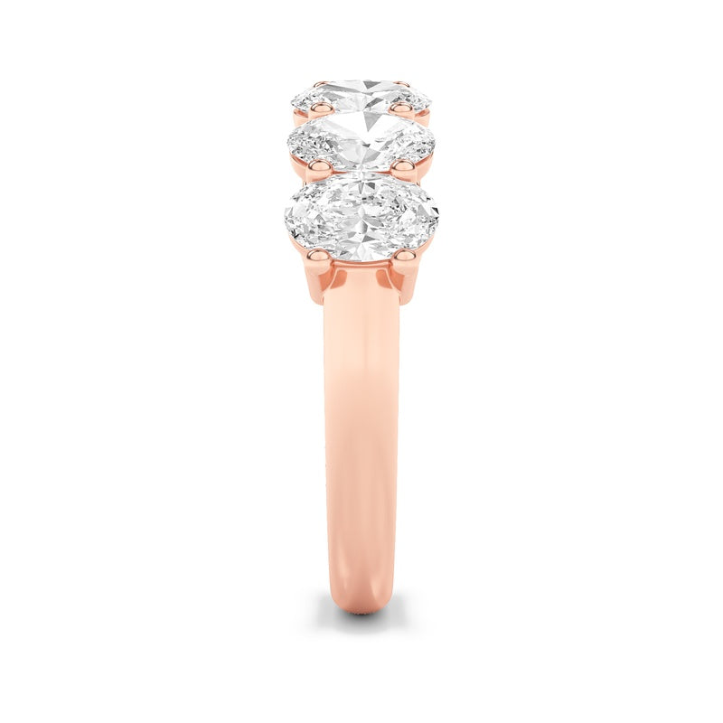 2.25CTW Oval Shaped Lab Grown Diamond (F/VS) Ring in 14K Rose Gold
