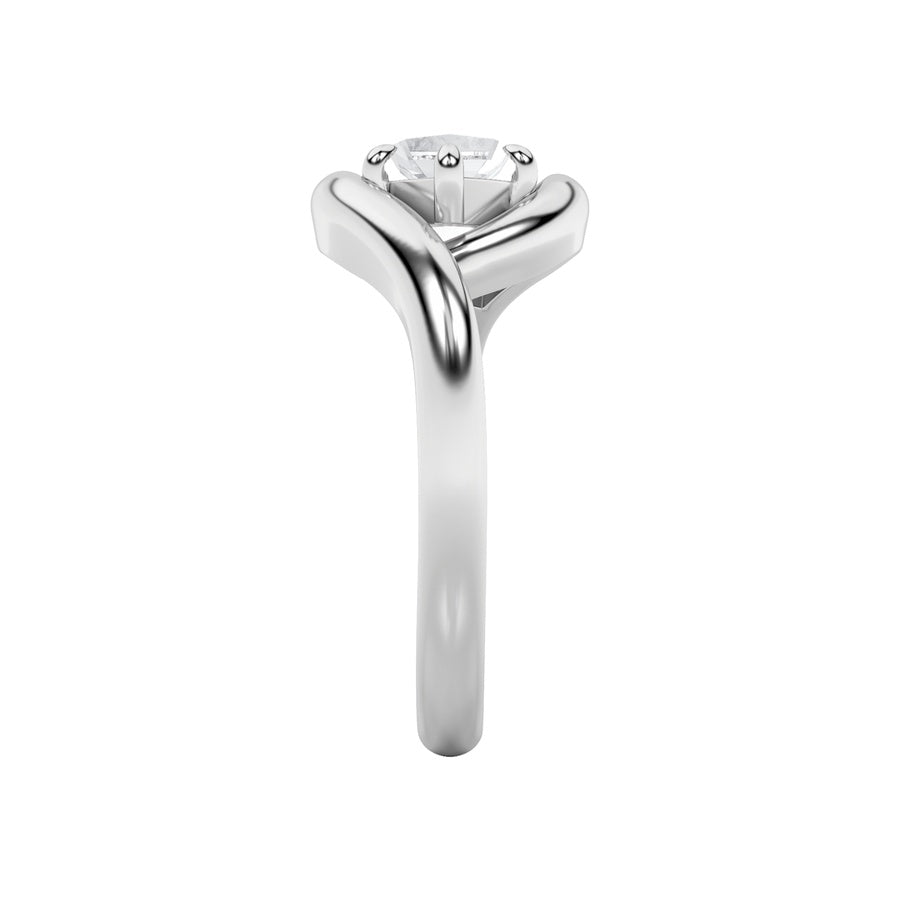 2CTW Marquise Shaped Lab Grown Diamond (F/VS) East West Solitaire Ring in 14K Gold