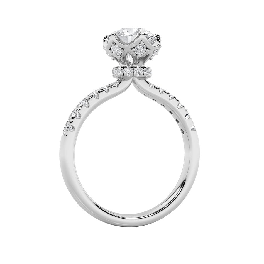 2CTW Round Shaped Lab Grown Diamond (F/VS) Solitaire Engagement Ring in 14K Gold