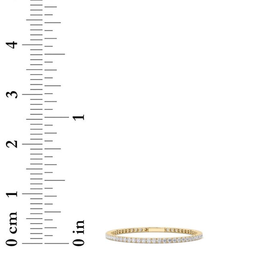 5.5CTW Round Shaped Lab Grown Diamond (GVS) Bracelet in 14K Gold