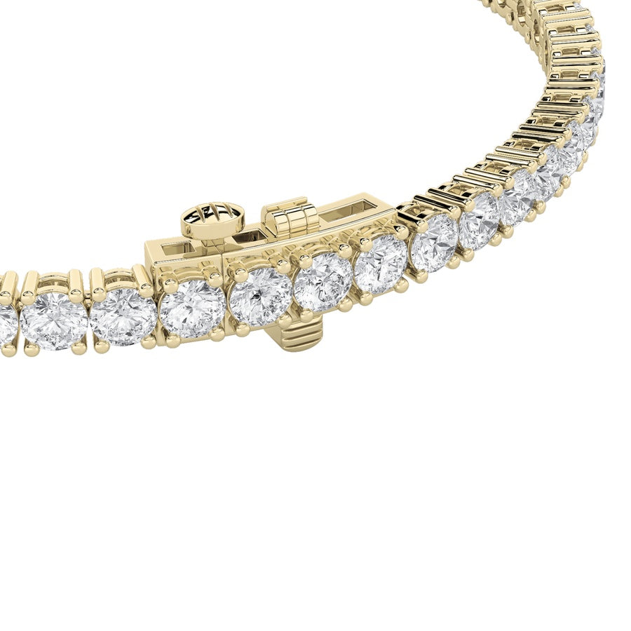 5CTW Round Shaped Lab Grown Diamond (F/VS) Bracelet in 14K White Gold