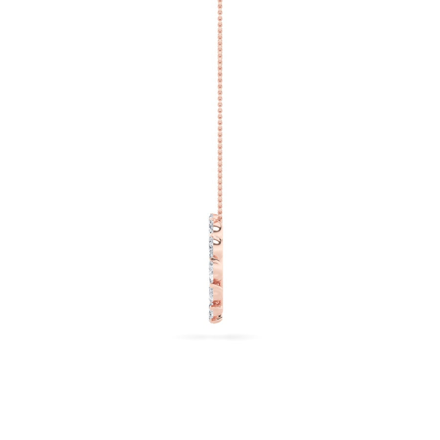 2CTW Marquise Shaped Lab Grown Diamond (F/VS) Circle Necklace in 14K Gold