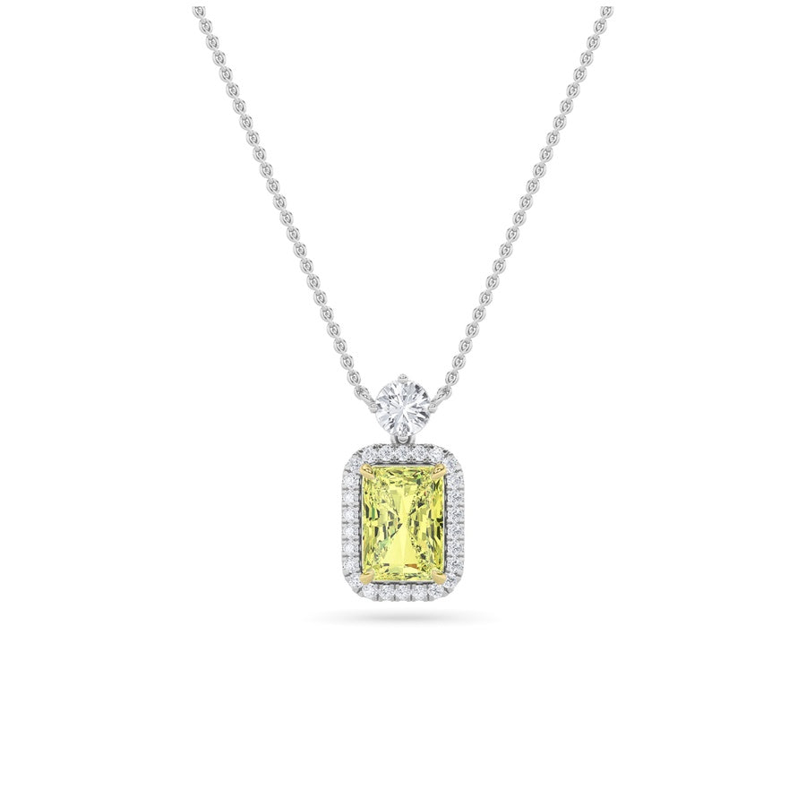 2.5CTW Radiant Shaped Lab Grown Diamond (F/VS) Necklace in 14K Gold