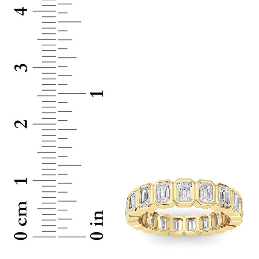 2.75CTW Emerald Shaped Lab Grown Diamond (F/VS) Eternity Band Ring in 14K Gold