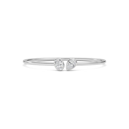 2CTW Oval Shaped Lab Grown Diamond (F/VS) Bracelet in 14K White Gold