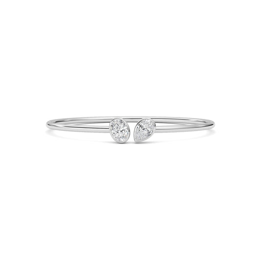 2CTW Oval Shaped Lab Grown Diamond (F/VS) Bracelet in 14K White Gold