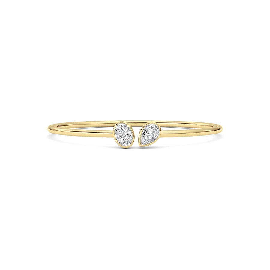 2CTW Oval Shaped Lab Grown Diamond (F/VS) Bracelet in 14K White Gold