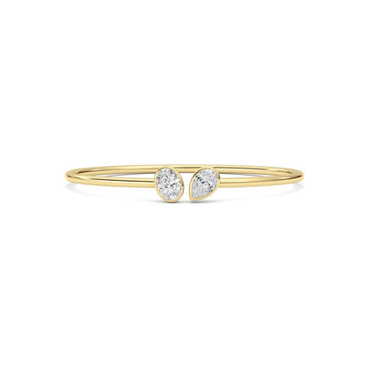 2CTW Oval Shaped Lab Grown Diamond (F/VS) Bracelet in 14K White Gold