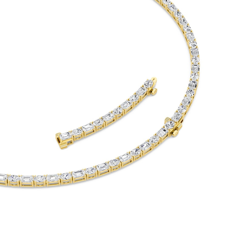 25CTW Emerald Shaped Lab Grown Diamond (F/VS) Necklace in 14K White Gold