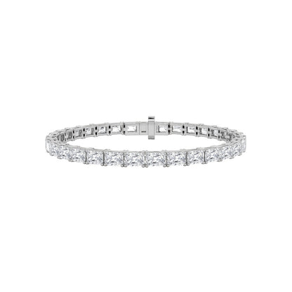 12CTW Radiant Shaped Lab Grown Diamond (F/VS) Bracelet in 14K White Gold