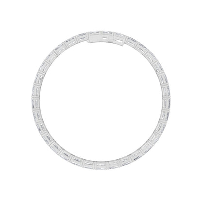 5CTW Radiant Shaped Lab Grown Diamond (F/VS) Bracelet in 14K White Gold