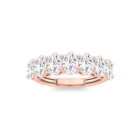 2.25CTW Oval Shaped Lab Grown Diamond (F/VS) Ring in 14K Rose Gold