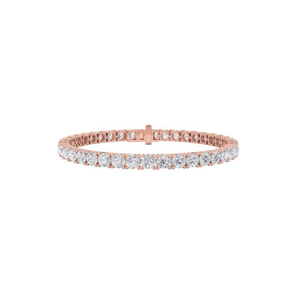 13CTW Round Shaped Lab Grown Diamond (F/VS) Classic Tennis Bracelet in 14K Gold