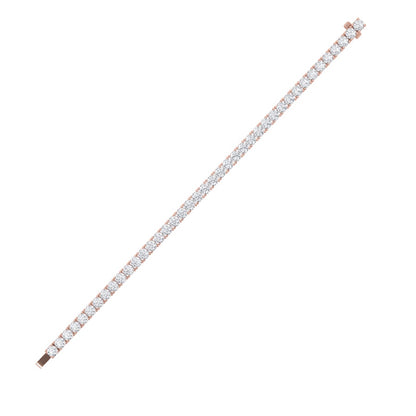 13CTW Round Shaped Lab Grown Diamond (F/VS) Classic Tennis Bracelet in 14K Gold