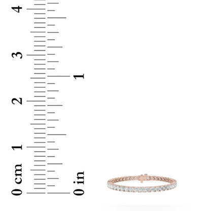 13CTW Round Shaped Lab Grown Diamond (F/VS) Classic Tennis Bracelet in 14K Gold
