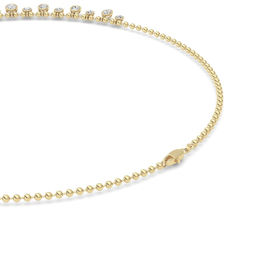 10CTW MX Shaped Lab Grown Diamond (F/VS) Necklace in 14K Yellow Gold