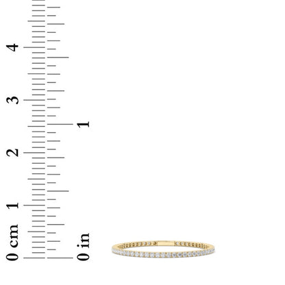 5.5CTW Round Shaped Lab Grown Diamond (GVS)  Bracelet in 14K Gold