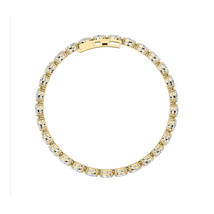 7CTW Oval Shaped Lab Grown Diamond (F/VS) Bracelet in 14K White Gold