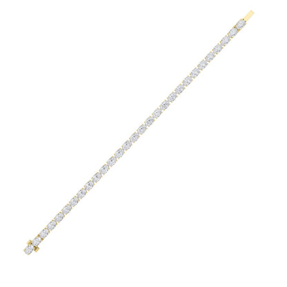 7CTW Oval Shaped Lab Grown Diamond (F/VS) Bracelet in 14K White Gold