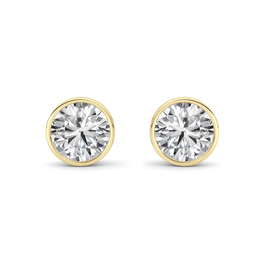 4CTW Round Shaped Lab Grown Diamond (F/VS) Earring in 14K White Gold