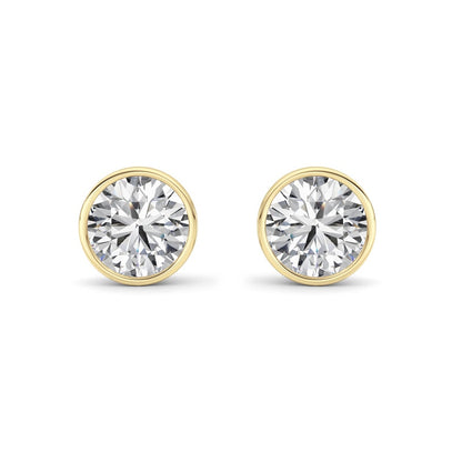 4CTW Round Shaped Lab Grown Diamond (F/VS) Earring in 14K White Gold
