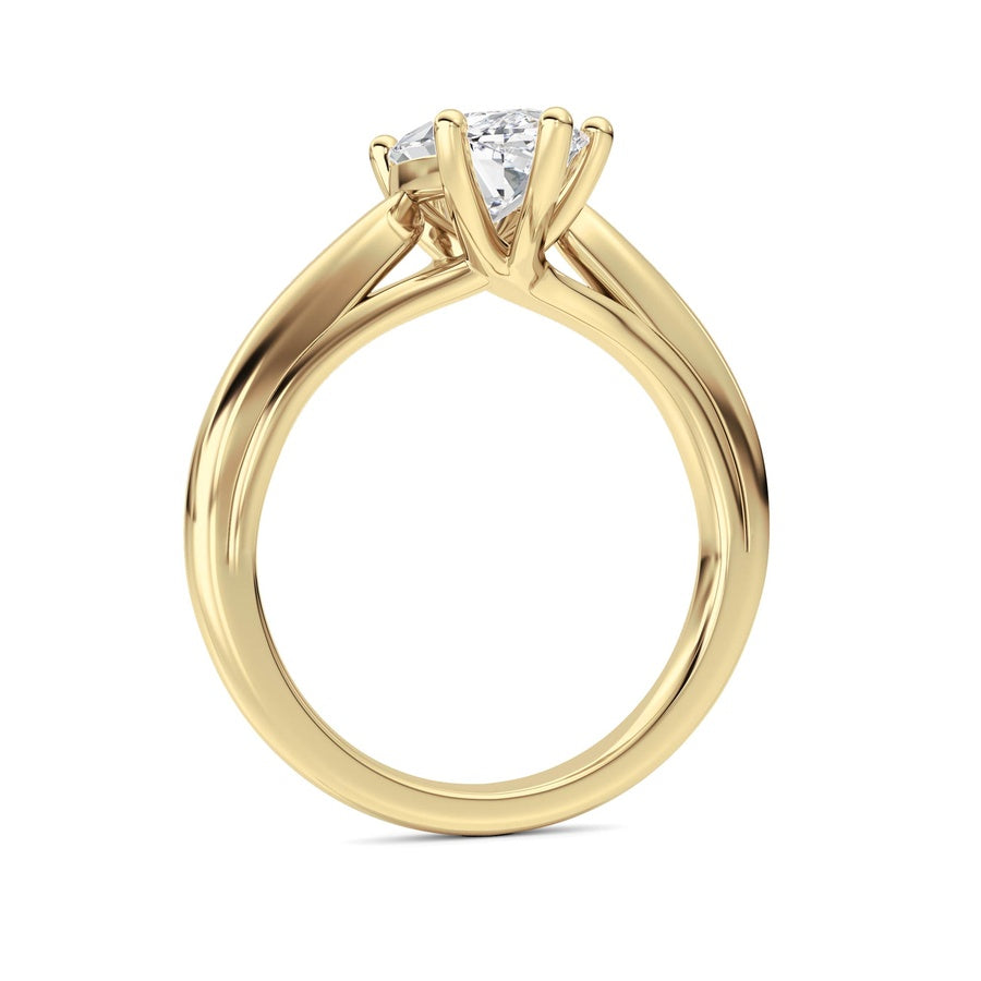 2CTW Marquise Shaped Lab Grown Diamond (F/VS) Ring in 14K White Gold
