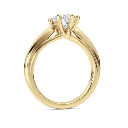 2CTW Marquise Shaped Lab Grown Diamond (F/VS) Ring in 14K White Gold