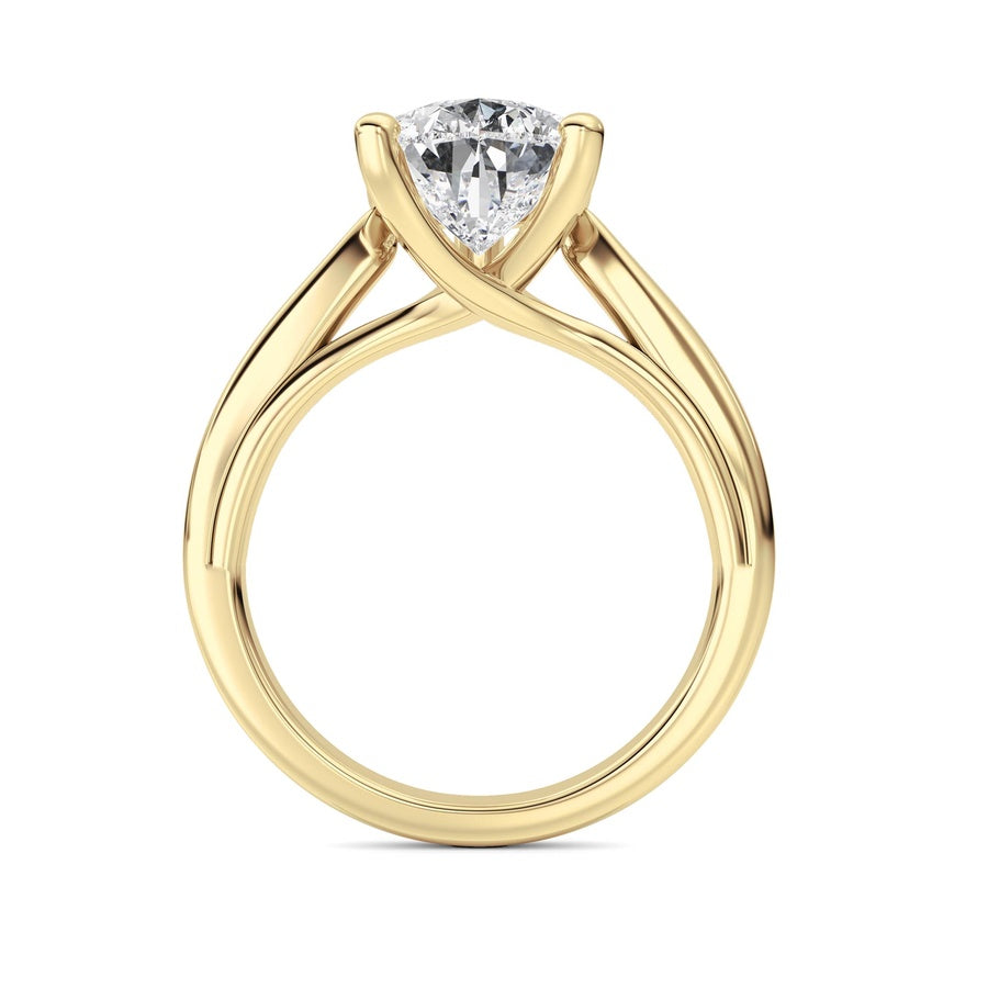 3CTW Pear Shaped Lab Grown Diamond (F/VS) Ring in 14K White Gold