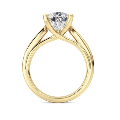 3CTW Pear Shaped Lab Grown Diamond (F/VS) Ring in 14K White Gold