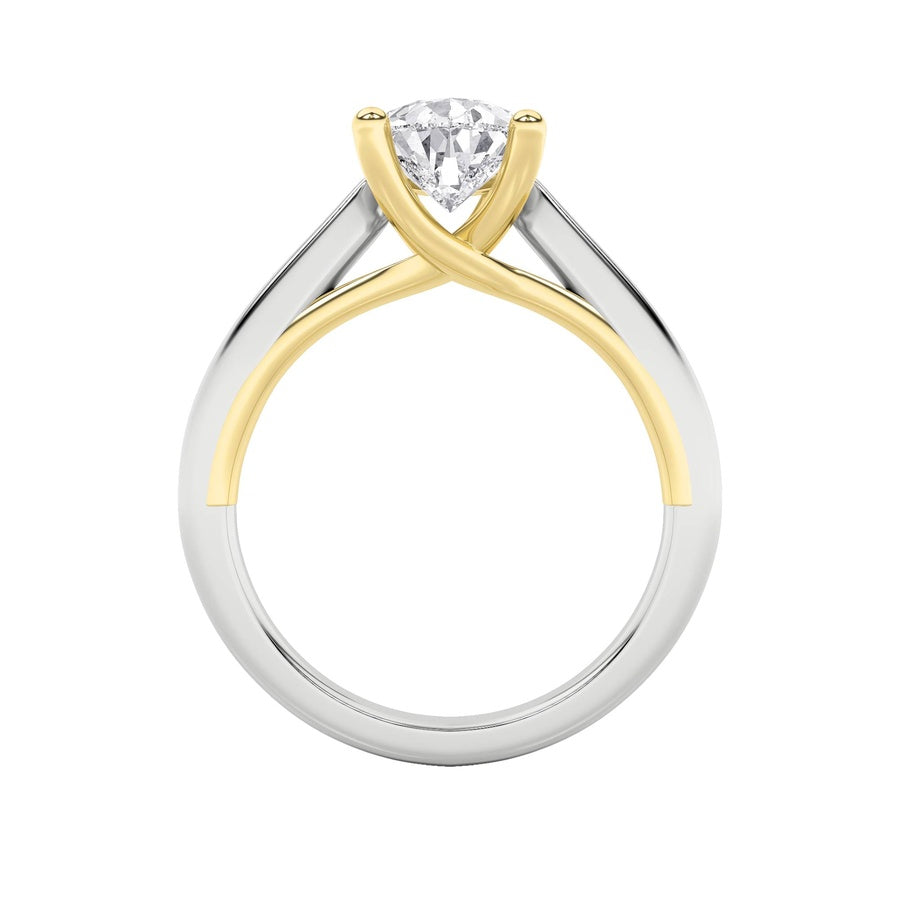 3CTW Pear Shaped Lab Grown Diamond (F/VS) Ring in 14K White Gold