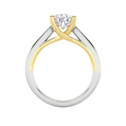 3CTW Pear Shaped Lab Grown Diamond (F/VS) Ring in 14K White Gold