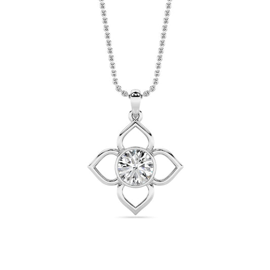 14K White Gold Necklace KJ02468P.RD-1-21F