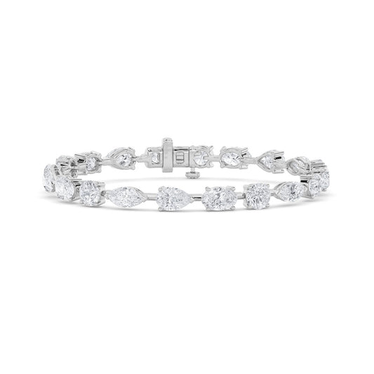 7Cttw Mix Shaped Lab Grown Diamond (F/VS) Bracelet in 14K Gold