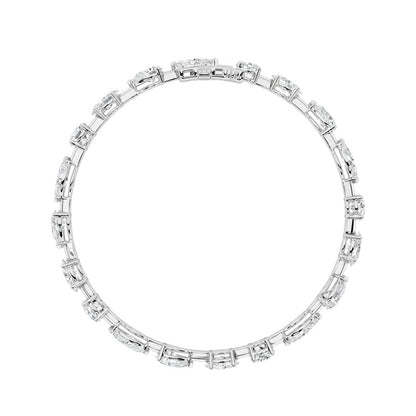 7Cttw Mix Shaped Lab Grown Diamond (F/VS) Bracelet in 14K Gold