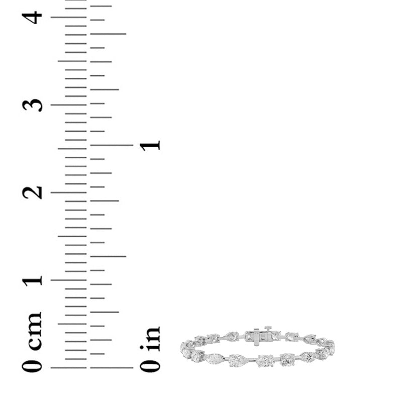 7Cttw Mix Shaped Lab Grown Diamond (F/VS) Bracelet in 14K Gold