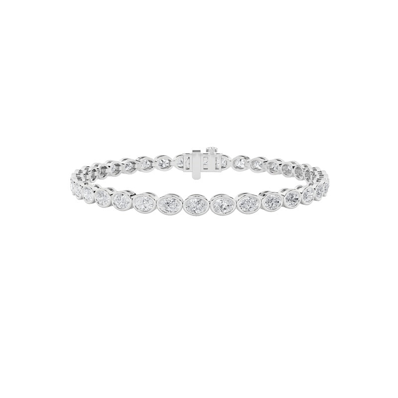14K White Gold Bracelet KJ01856B.OV-5-21F