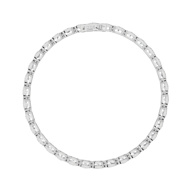 14K White Gold Bracelet KJ01856B.OV-5-21F