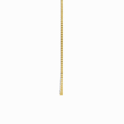 20CTW Round Shaped Lab Grown Diamond (F/VS) Three Prong Graduating Necklace in 14K Gold