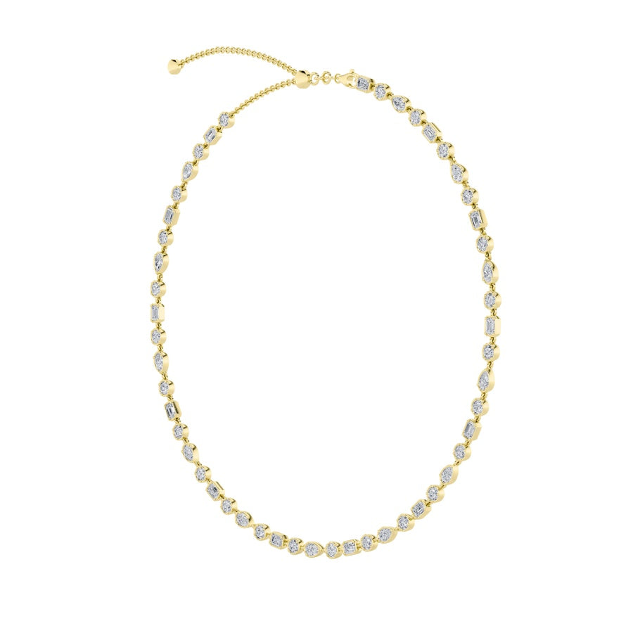 10CTW Pear Shaped Lab Grown Diamond (F/VS) Necklace in 14K Gold