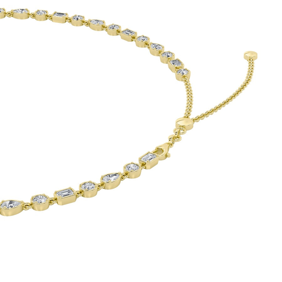 10CTW Pear Shaped Lab Grown Diamond (F/VS) Necklace in 14K Gold