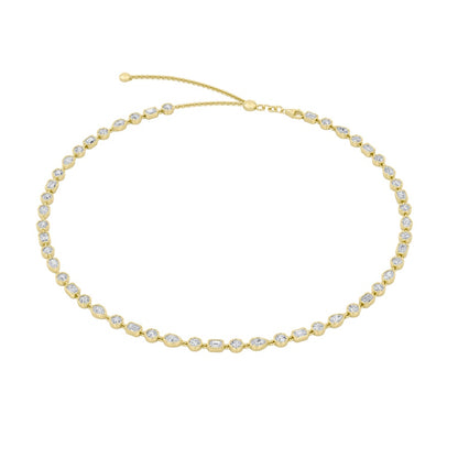 10CTW Pear Shaped Lab Grown Diamond (F/VS) Necklace in 14K Gold