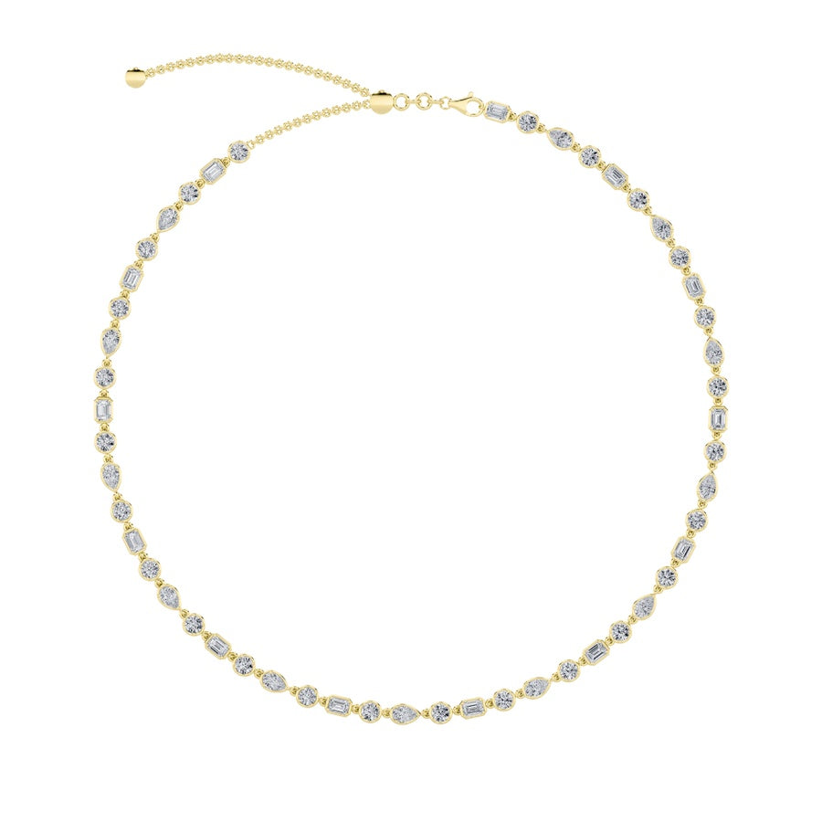 10CTW Pear Shaped Lab Grown Diamond (F/VS) Necklace in 14K Gold