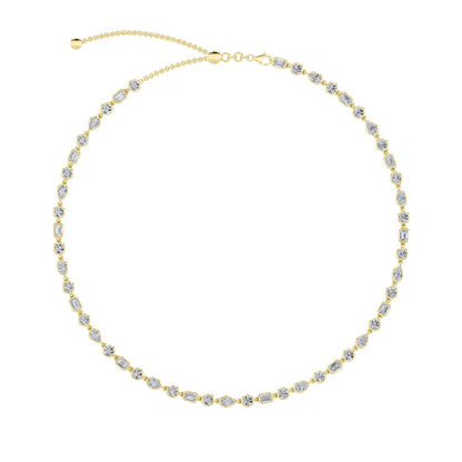 10CTW Pear Shaped Lab Grown Diamond (F/VS) Necklace in 14K Gold