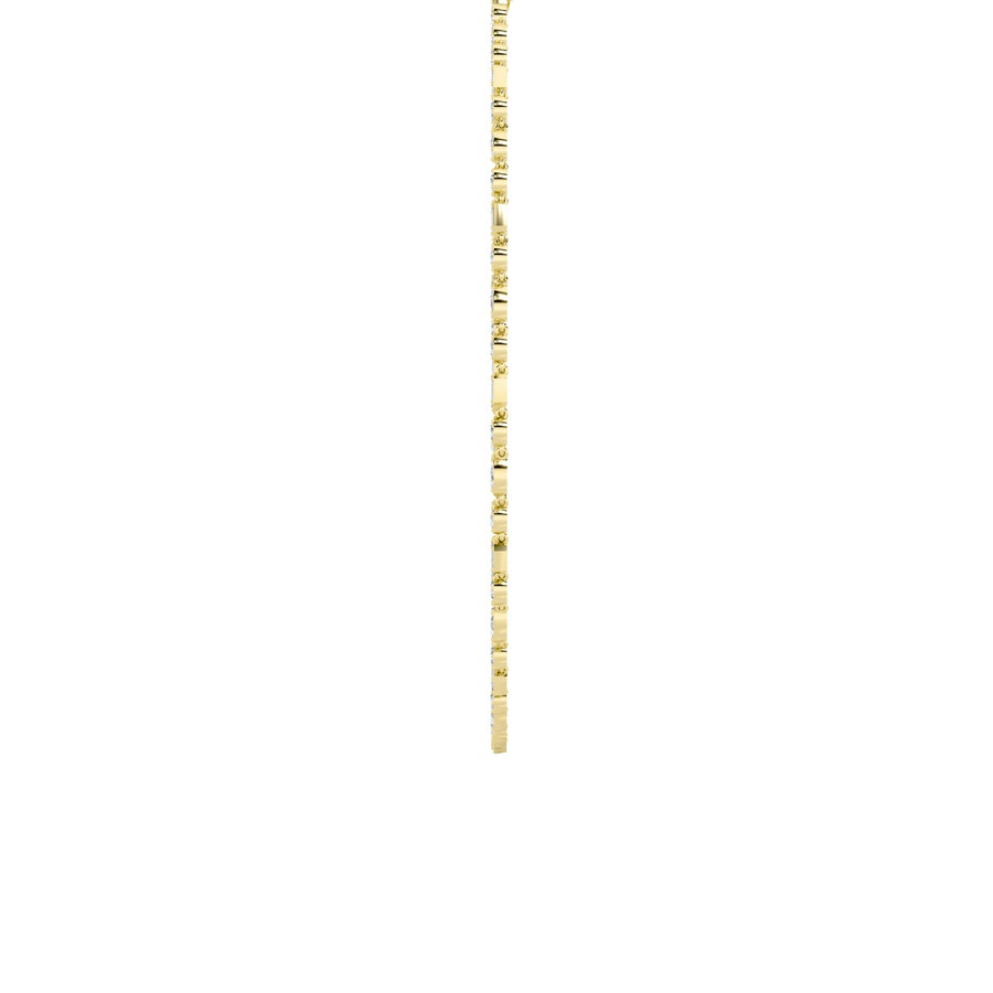 10CTW Pear Shaped Lab Grown Diamond (F/VS) Necklace in 14K Gold