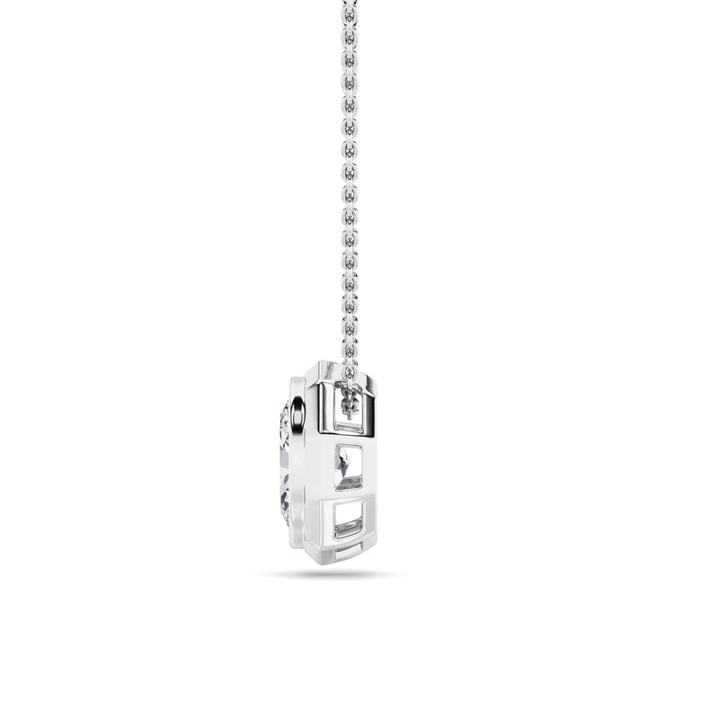 14K White Gold Necklace KJ03047P.OV-2-21F