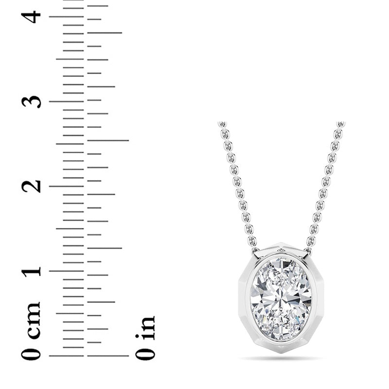 14K White Gold Necklace KJ03047P.OV-2-21F