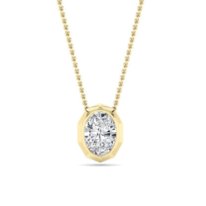 14K White Gold Necklace KJ03047P.OV-2-21F